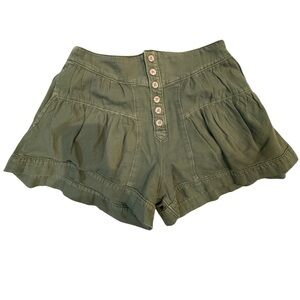 Free People We The Free Fleur Shorts - Olive Green Women's Shorts - Size Medium